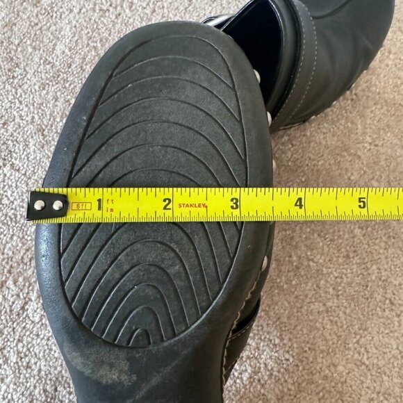 Predictions | Black Studded Silver Buckle Clogs - Size 10 - Picture 10 of 12